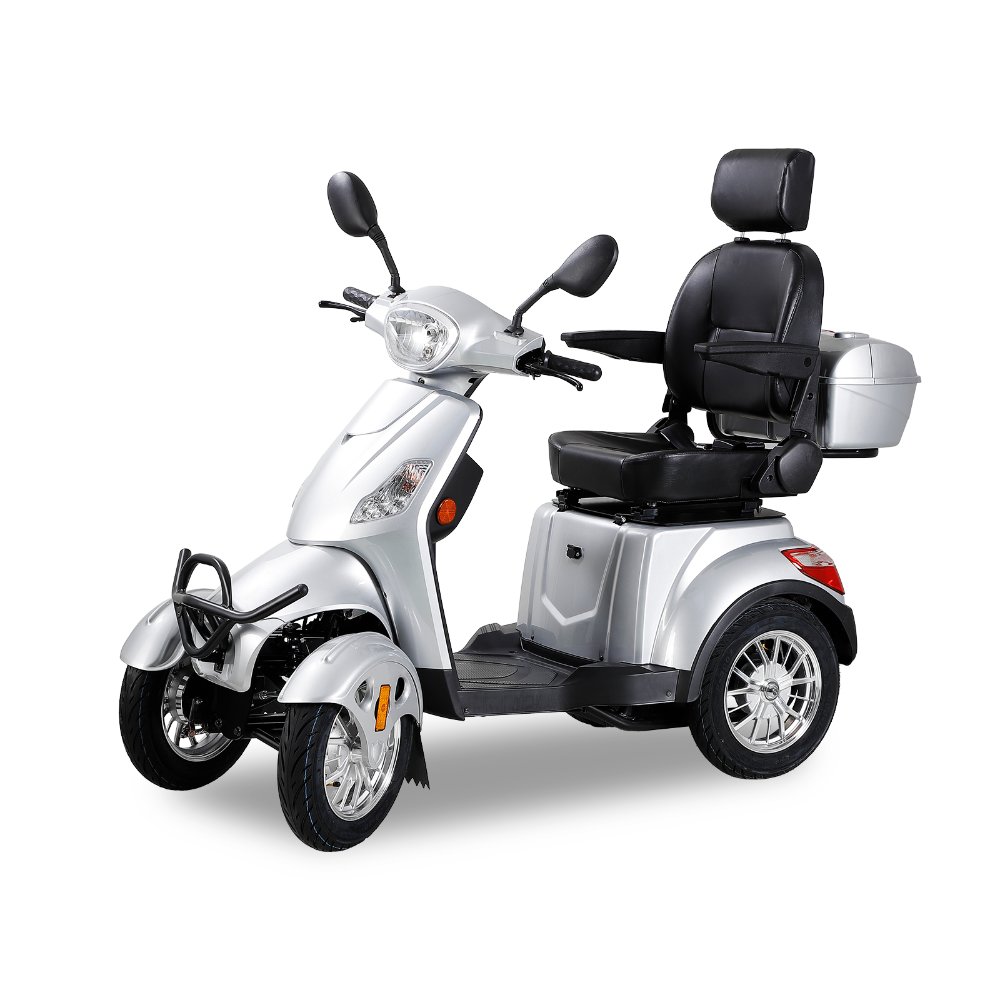 ZVGREEN XL-4L Silver Electric 4-Wheel Mobility Scooter